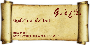 Györe Ábel névjegykártya