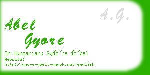 abel gyore business card